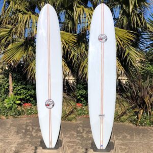 Double stringer longboard by Barwon Heads surfboard shaper Nick McAteer of NMC Surfboards